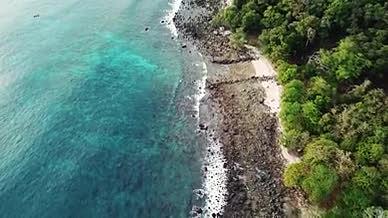 克罗地亚米利尼海岸自然风光航拍视频的预览图